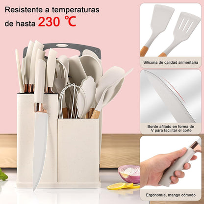 🍳 SET DE COCINA 19 UTENSILIOS CALIDAD PREMIUM® 🍳 ✨ TODO LO QUE NECESITAS PARA COCINAR COMO PRO ✈ ENVÍO GRATIS | 🚚 PAGO CONTRAENTREGA